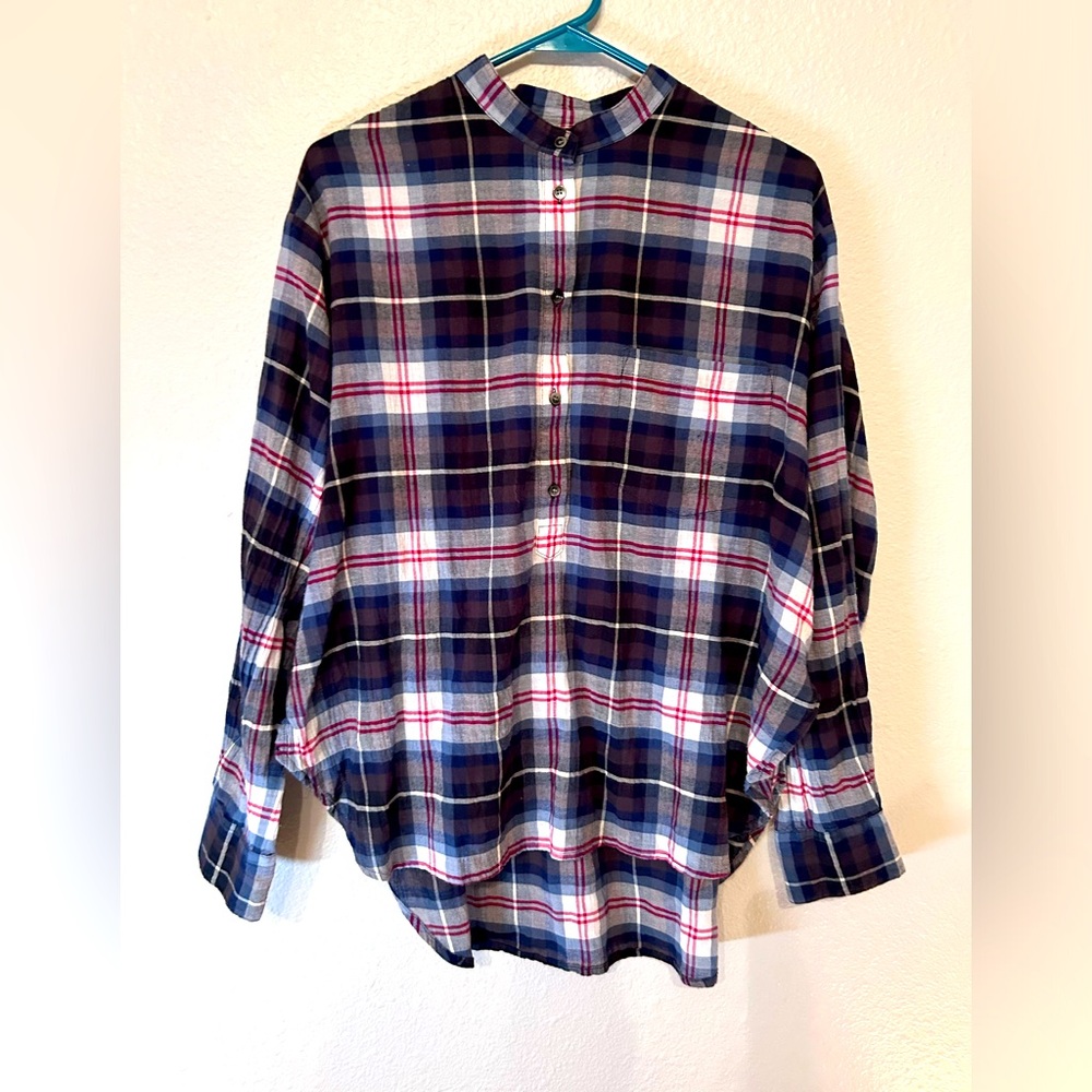 Madewell women’s plaid top (L)